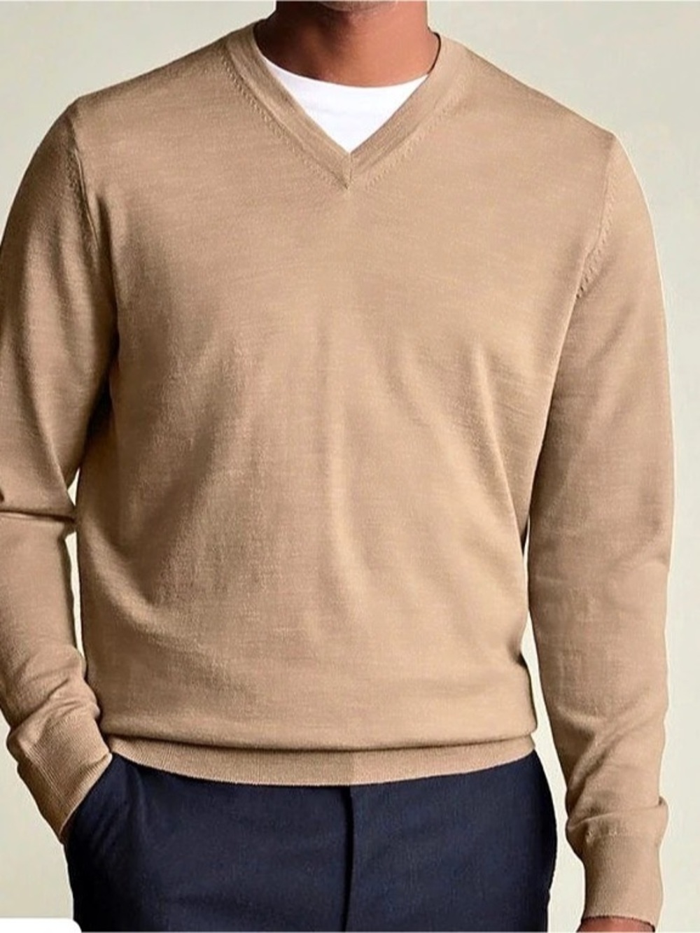 Peter Millar Merino Wool V-Neck in Brown Size XL NWOT
